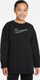 Bluzë sportive Nike BF Crew Junior, për goca, e zezë