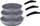 Set tiganësh Berlinger Haus Stone Touch Line BH-1180, sipërfaqe mermeri, 3 copë, gri