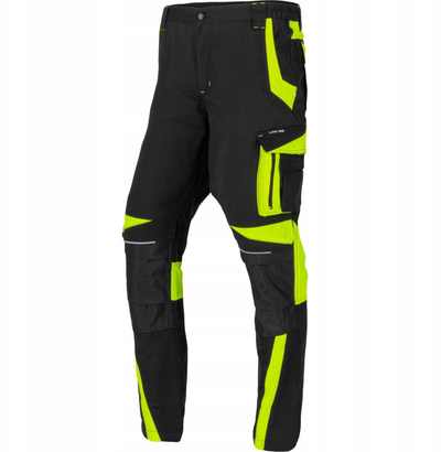 Pantallona pune Lahti PANTS, madhësia 2XL, e zezë me të verdhë
