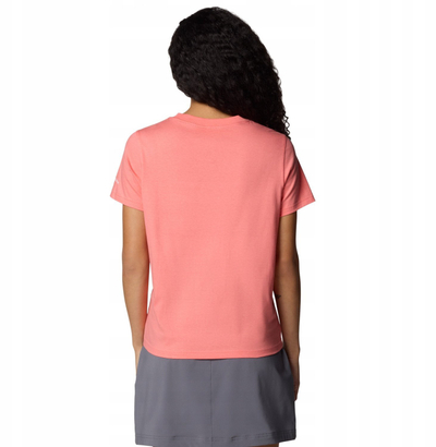 Bluzë Columbia Rolling Bend Graphic SS Tee W, pambuk me poliester, me mëngë të shkurtra, rozë