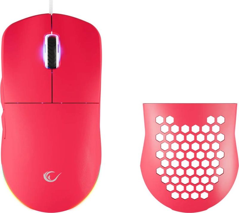 Maus gaming Rampage BLINK, 12800 DPI, 7 taste makro, rozë RGB