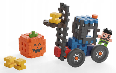 Set ndërtimi Marioinex Mini Waffle Farmer Forklift Truck, kamion forklift, shumëngjyrësh