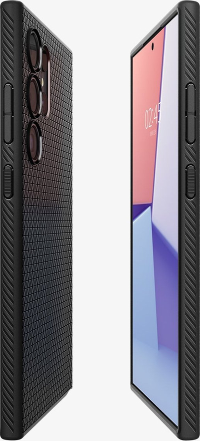 Mbulesë telefoni Spigen Liquid Air, për Samsung Galaxy S24 Ultra, mat, e zezë