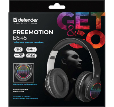 Kufje Defender FREEMOTION B545, Wireless, të kuqe