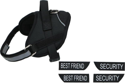 Jelek për qen Techonic Harness, masa M 50–62 cm, me shirita që ndriçojnë, i zi