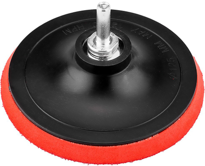 Disk fiksimi me Velcro, 125mm, fije M14 bosht 8mm, i kuq