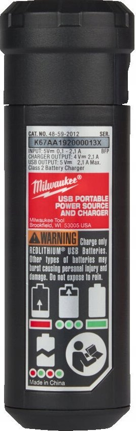 Set baterish Milwaukee REDLITHIUM USB L4 PPS, 3Ah, me karikues USB C, e kuqe me të zezë