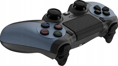 Gamepad wireless Vega Trusty Doubleshock 4, Bluetooth, për PS4 PS3 PC, i zi blu