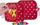 Çantë tualeti PIXIE CREW PIXIE Zipper Pouch, panel silikoni me pika, neopren, e kuqe