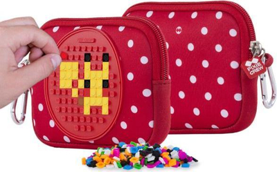 Çantë tualeti PIXIE CREW PIXIE Zipper Pouch, panel silikoni me pika, neopren, e kuqe