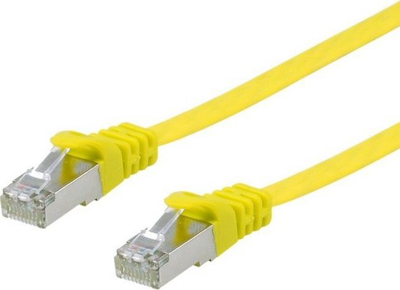 Kabllo rrjeti Equip Cat.6A U/FTP Flat Patch, 0.5m, e verdhë