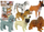 Set figurina qenësh Lean Toys Fauna, 6 copë, plastikë, shumëngjyrëshe