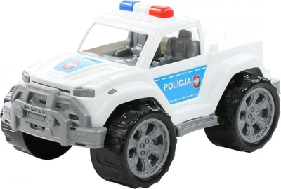Makina lodër policie Wader Legion Patrol Car No. 1, plastikë e fortë, për kalamaj 12+ muajsh, e bardhë