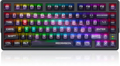 Tastierë Redragon Bartlett Next-GEN UltraMag K767-WL-M, mekanike gaming, wireless 2.4G Bluetooth, RGB, e zezë