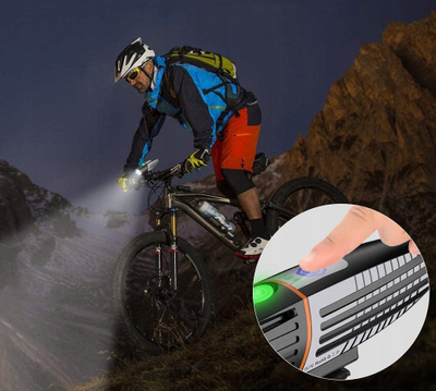 Dritë për biçikletë T6, LED 450 lumen, 2200mAh, e zezë