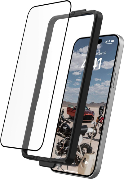 Mbrojtës ekrani UAG Glass Shield Plus për iPhone 15 Plus, 6.7", xham i temperuar 9H, transparent