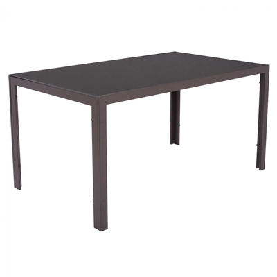 Tavolinë metalike + xham 150×90×75 cm,"HM5767.02", kaftë