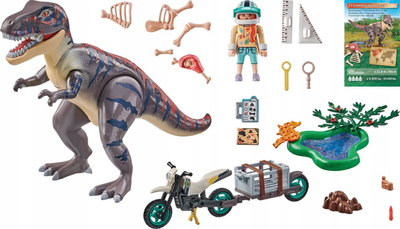 Set lodrash Playmobil Dinos 71524 T Rex, 46 pjesë, 4 10 vjeç, shumëngjyrësh