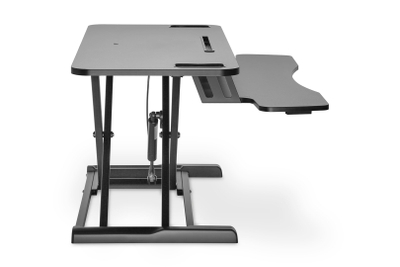 Shtesë tavoline Digitus Ergonomic Workspace Riser, 95x62 cm, lartësi që e çon vetë nga 10 në 50 cm, e zezë