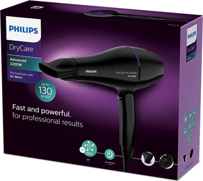Tharëse flokësh Philips BHD274/00, 2200W, me jone, e zezë