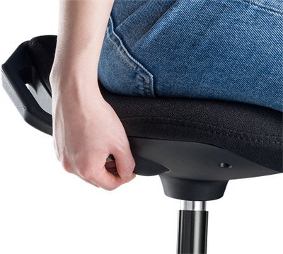 Stol zyre DELTACO Office Perch, i rregullueshëm, mban deri 110 kg, i zi