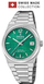 Orë dore për femra Festina Swiss Made Automatic 20029/5, e argjendtë/gjelbër