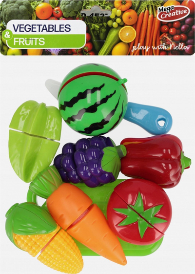 Set lodrash kuzhine MEGA CREATIVE Nella 544160, prerje frutash dhe perimesh, plastik