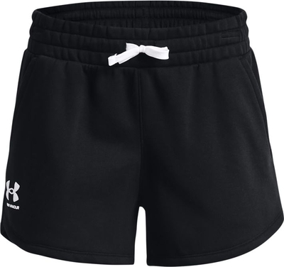 Shorce për goca Under Armour Rival Fleece 1369858, pambuk poliestër, bel elastik, të zeza
