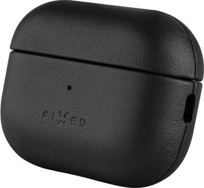 Këllëf lëkure FIXED PodsLeather për Apple AirPods 3, mbrojtës, i zi