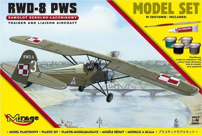Set model avjoni Mirage RWD-8 PWS, plastik, me boja akril