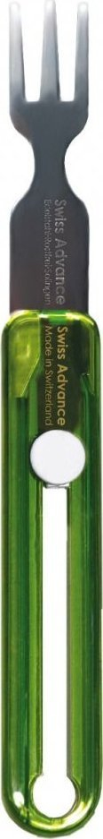 Pirun udhëtimi Swiss Advance Hippus F Fork, i palosshëm, çelik inox, transparent