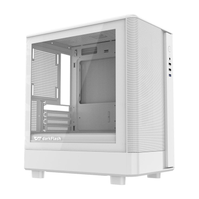 Kuti kompjuteri Darkflash DB330M Mesh, ITX M-ATX, xham i fortë, e bardhë