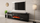 Komodë TV Cama Meble Granero, 35x56.7x200cm, oxhak elektrik, e zezë