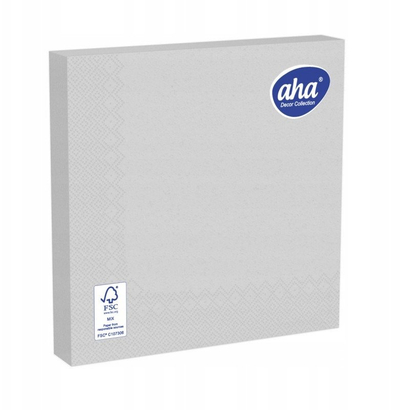 Serveta tryeze Aha, 33x33cm, 3 shtresa, argjendtë
