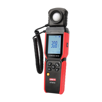 Matës drite dixhital UNI-T UT381A, 400000 lux, Bluetooth, i kuq e zi