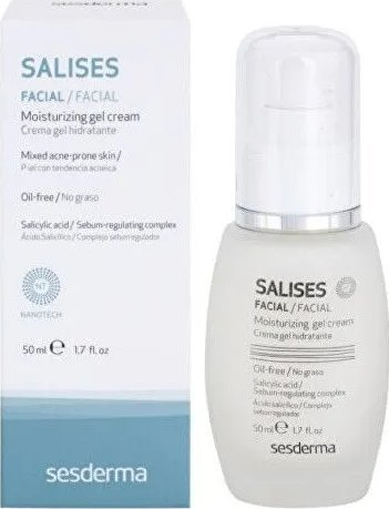 Krem xhel fytyre Sesderma Salises, 50ml, për lëkurë të yndyrshme