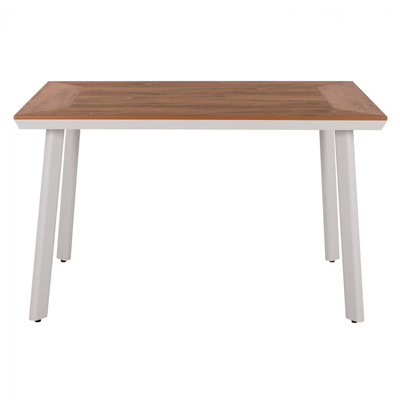 Tavolinë alumini me polywood 120×80×72 cm (HM5562.01), bardhë