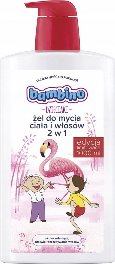 Xhel dushi për kalamoj Bambino Bolek dhe Lolek Flaming, 2 në 1 për trup edhe flokë, 1000ml