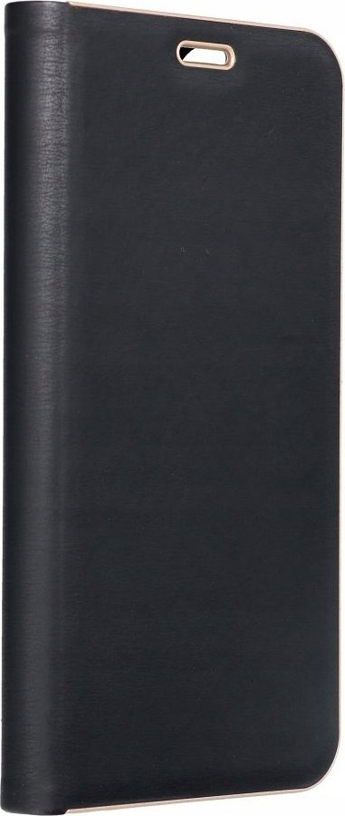Këllëf telefoni Luna Book Gold Flip Case për iPhone 16, tip libër, me magnet, i zi