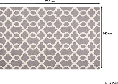 Tapet Beliani ZILE, 140x200 cm, lesh, gri