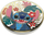 Mbajtëse telefoni PopSockets Enamel Stitch PopGrip, me ngjitës, shumëngjyrësh