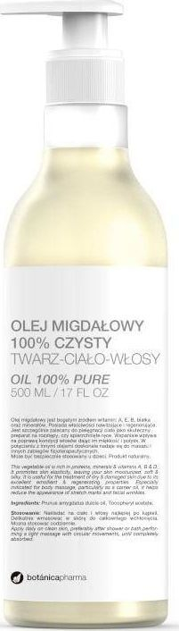 Vaj për fytyrë, trup dhe flokë Botanica Almond, 500 ml
