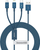 Kabllo karikimi Baseus CAMLTYS-03, 3 në 1, 1.5 m, blu