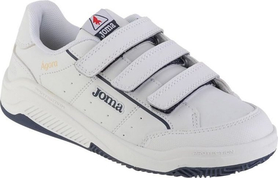 Atlete për çuna Joma W.Agora Jr 2303, lëkurë sintetike, mbyllje me shirit ngjitës, të bardha, nr 31
