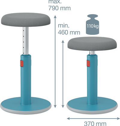 Стол за канцеларија Leitz Ergo Cosy Sit Stand, ергономски, син