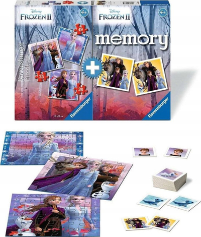Lojë puzzle Ravensburger Frozen 2 Multipack, 3 puzzle, lojë memory, shumëngjyrëshe
