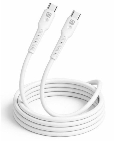 Kabllo karikimi Quik Accessories QK-1012, USB-C në USB-C, 60W, 1m, e bardhë