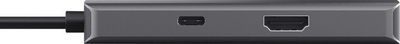 Docking station Trust Multi-port USB-C 24968, HDMI 4K, 2x USB 3.0, gri alumini