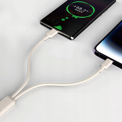 Kabllo karikimi Dudao L7SCL, USB C në Lightning, 30W, 2m, bezhë