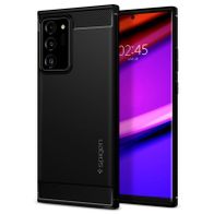 Mbrojtëse për celular Samsung Galaxy Note20 Ultra Spigen Rugged Armor, e zezë